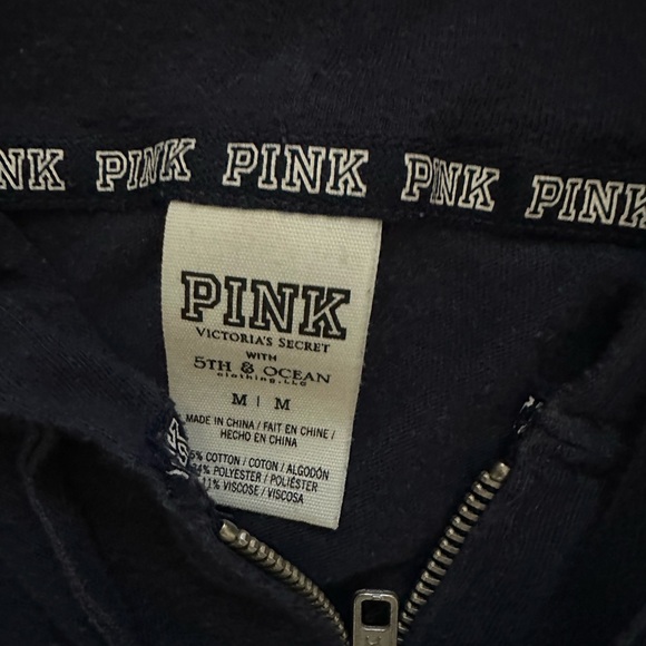 Vintage Pink Victorias Secret Cleveland Indians Zip Up Hoodie M - Picture 5 of 5